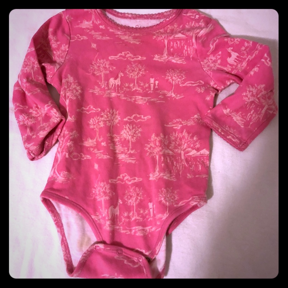 Long-sleeved onesie, horse themed